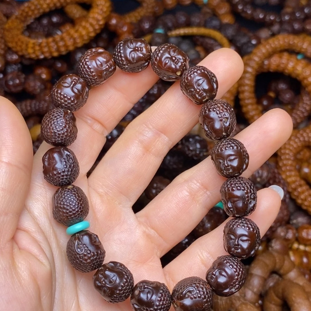 紫金鼠手串老*宝宝佛12尺寸