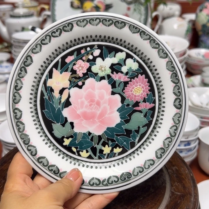 醴陵高温瓷群力，18厘米，手绘