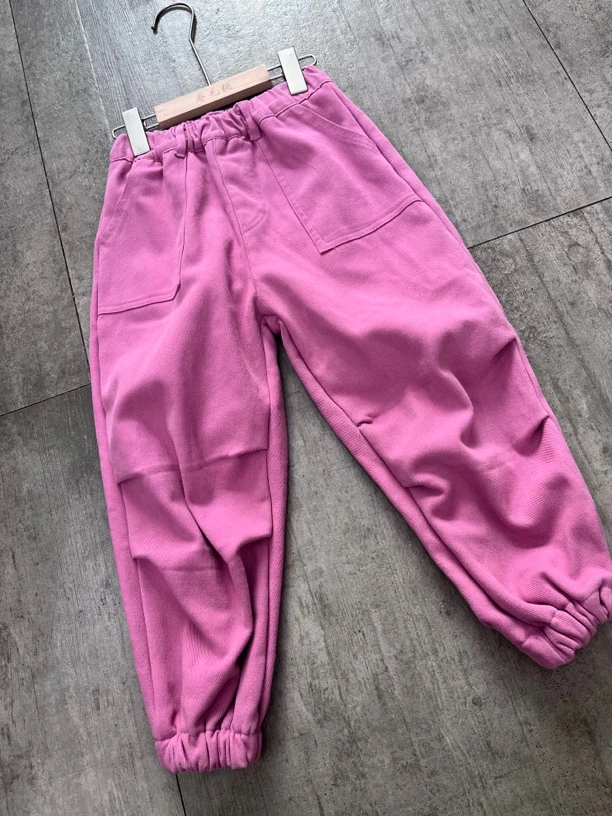 卷毛桃秋冬加绒休闲裤