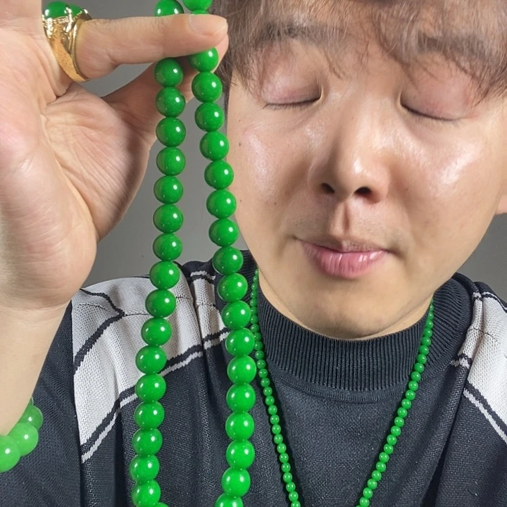 颈饰未镶嵌翡翠12mm毛衣链