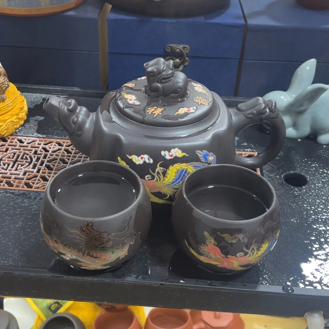 紫砂茶杯550cc4杯