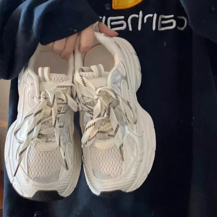 36-42女鞋大码老爹鞋运动休闲百搭舒适透气2025新款超轻显小厚底