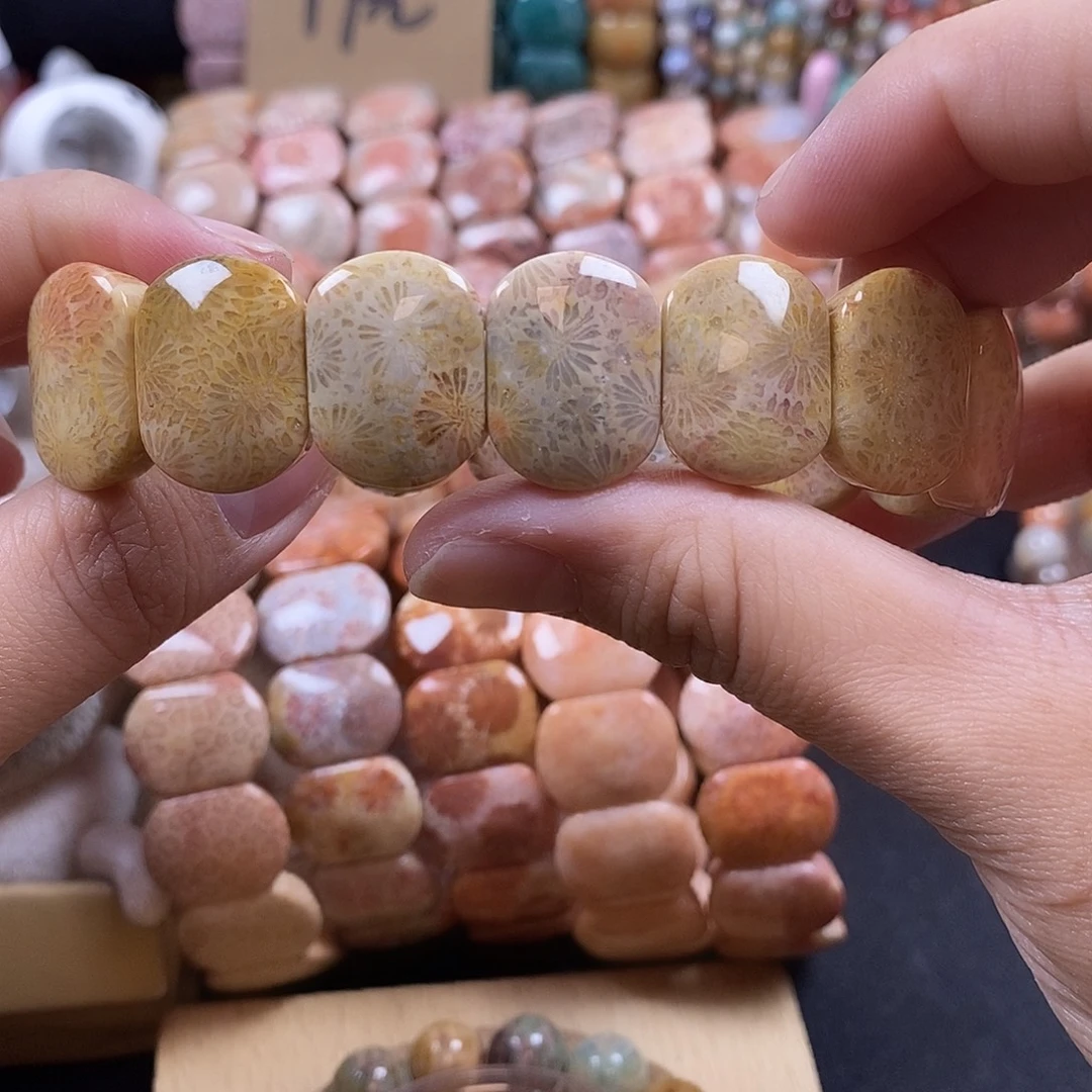 硅化珊瑚（珊瑚玉）未镶嵌手牌 上新 78