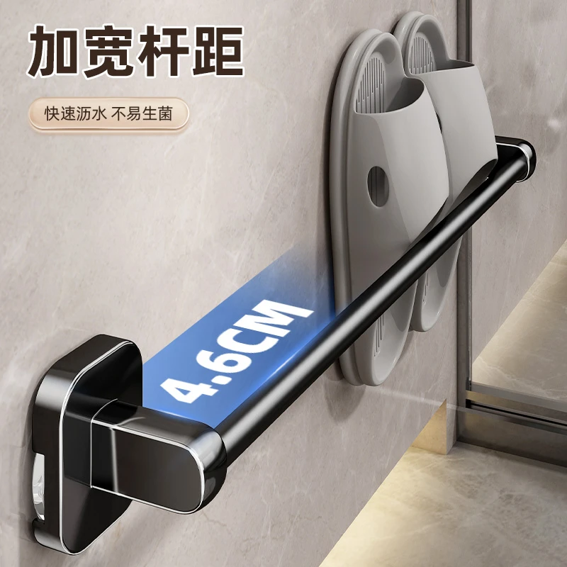 优勤吸盘拖鞋架卫生间免打孔厕所壁挂置物架浴室沥水挂架收纳神器