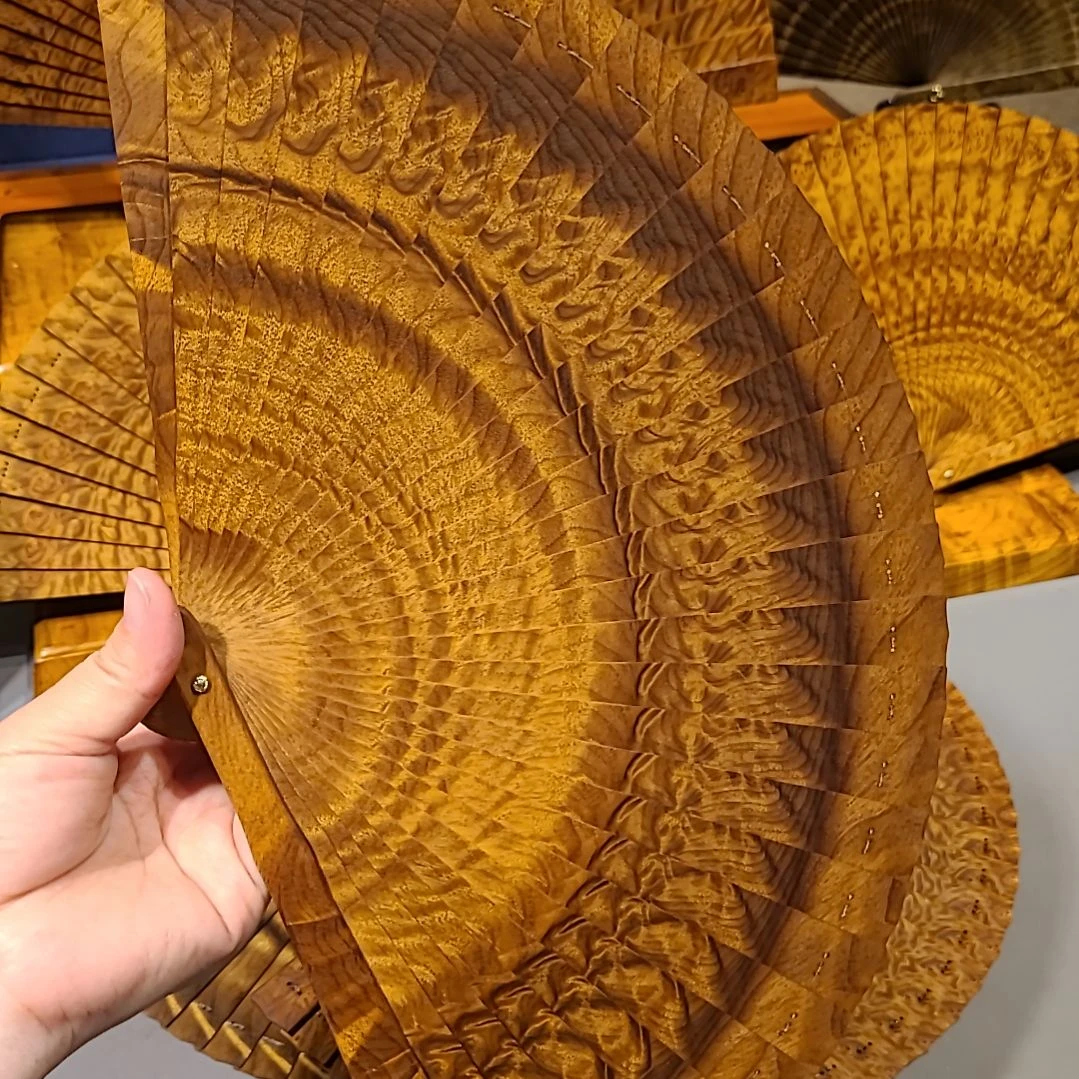 扇子21小叶桢楠金丝楠木苏扇老料
