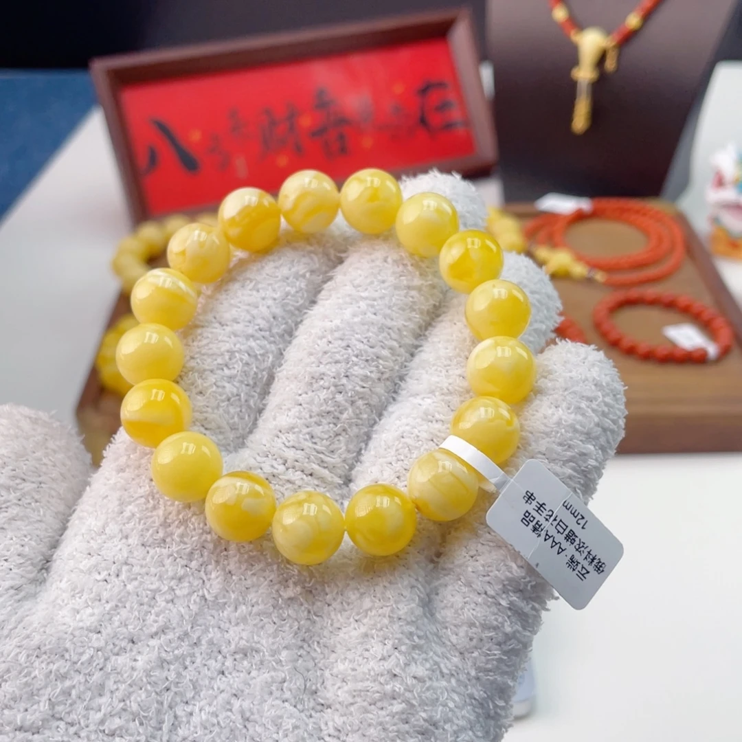 蜜蜡未镶嵌手串蜜蜡手串19.56克