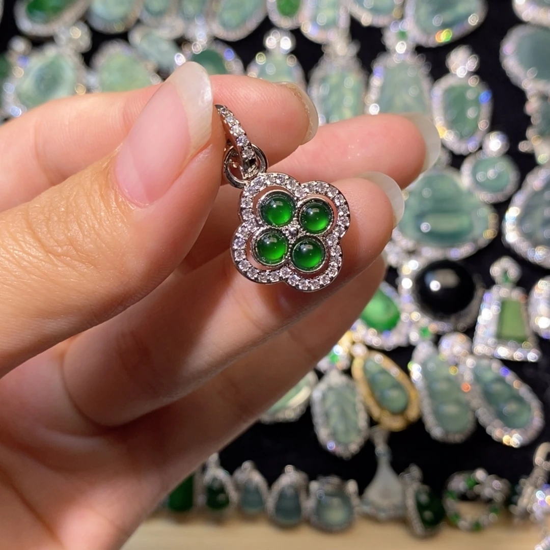 翡翠未镶嵌颈饰天然