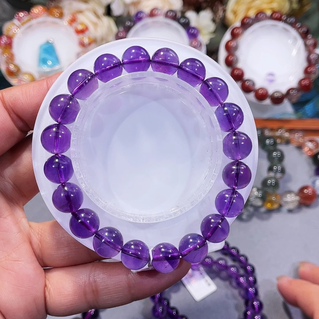 水晶未镶嵌手链、巴西、紫水晶、10