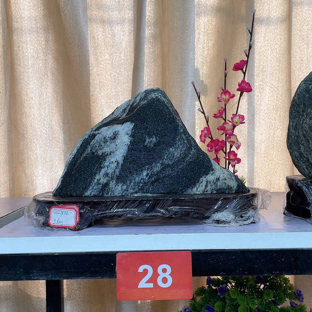 小***云石材靠山石平安石摆件