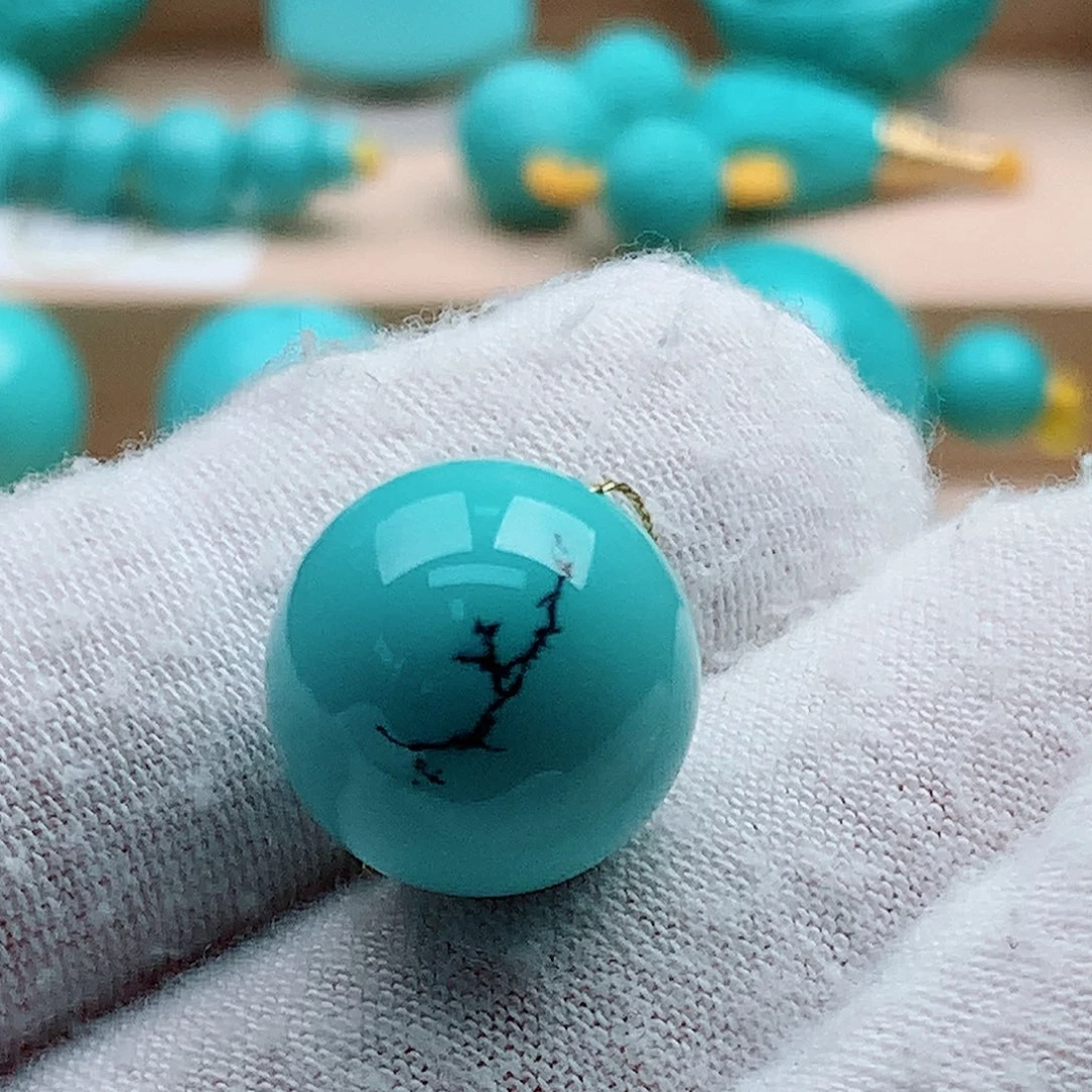 绿松石未镶嵌圆珠