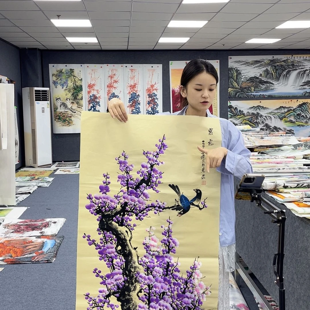 国画作品小姐姐放漏…
