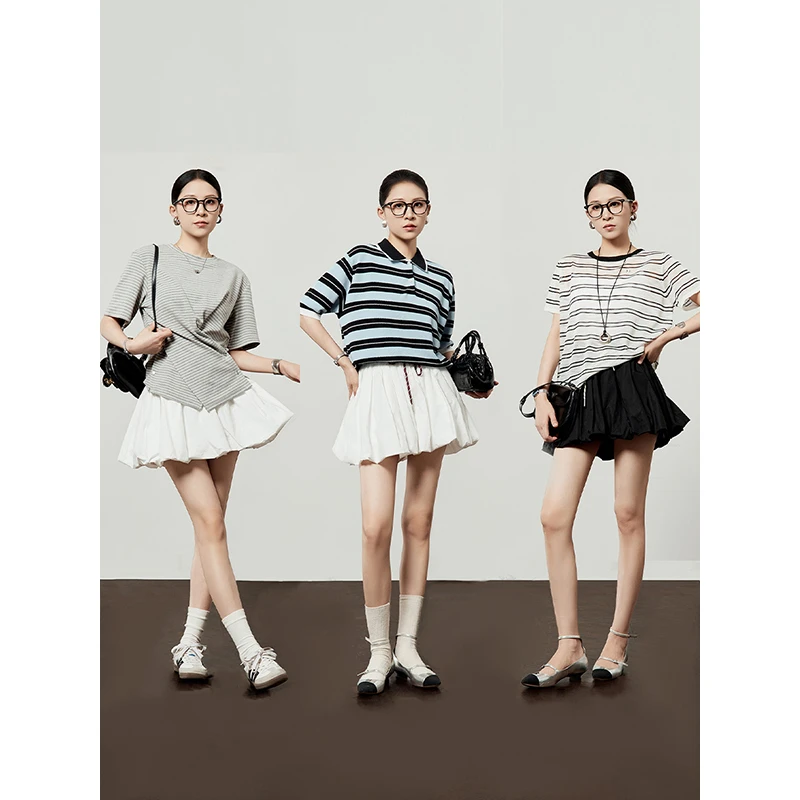 「百搭单品」半身裙女2025新款夏减龄显瘦A字花苞蓬蓬短裙