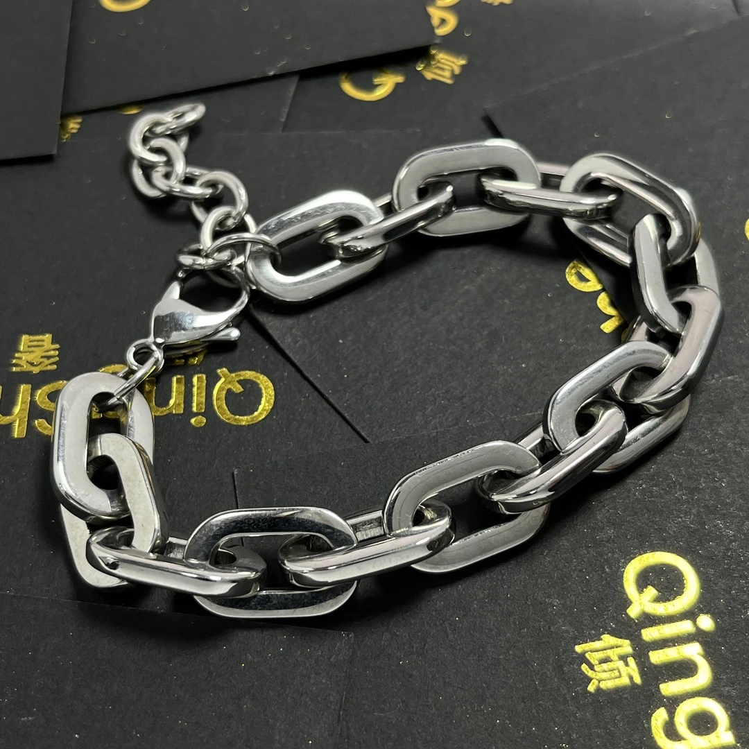 钛钢手链 环环相扣高碳钛钢重工精做高配版本热门手链