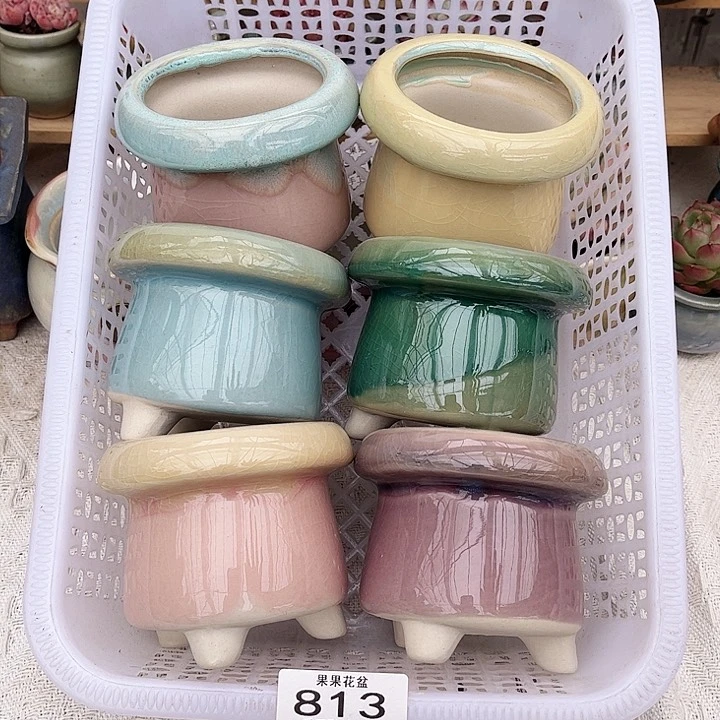 红陶陶瓷花盆813