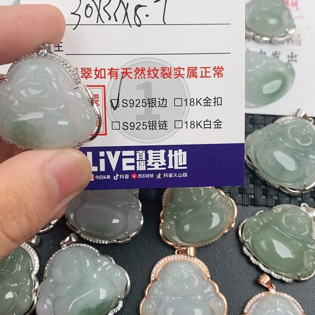 翡翠银S925镶嵌颈饰