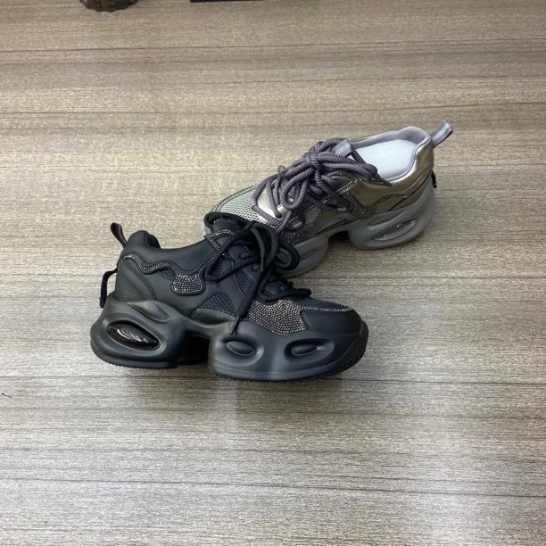 低跟增高潮鞋黑白休闲鞋时尚休闲鞋厚底老爹鞋单鞋休闲鞋99-02