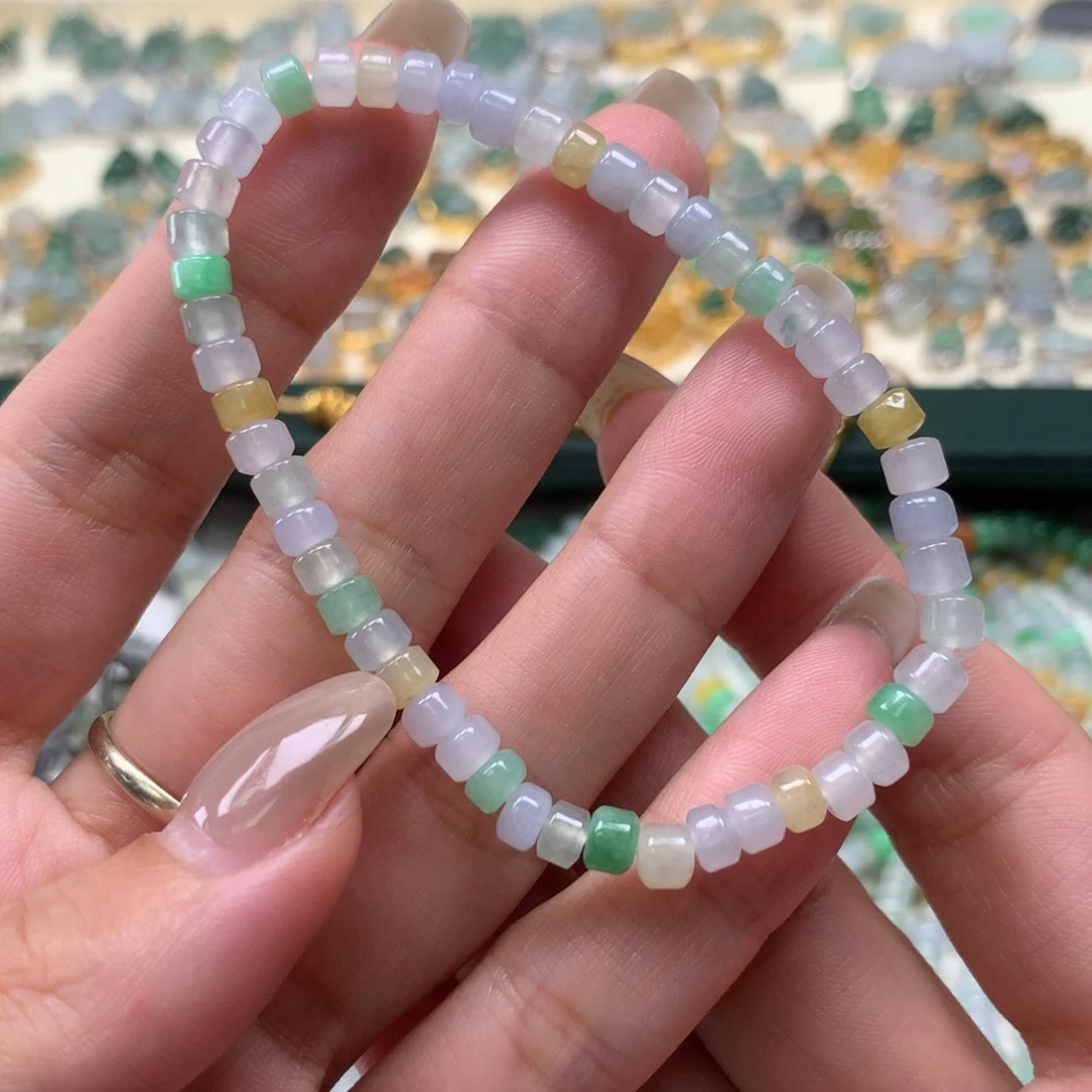 散珠翡翠桶珠手串