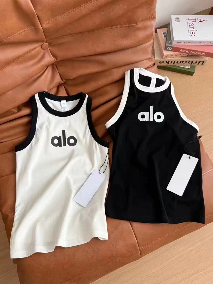 ManLing-AIO夏季纯色字母背心