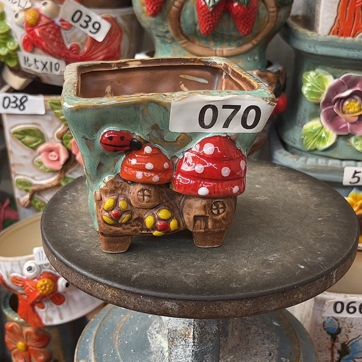 粗陶材质多肉花盆