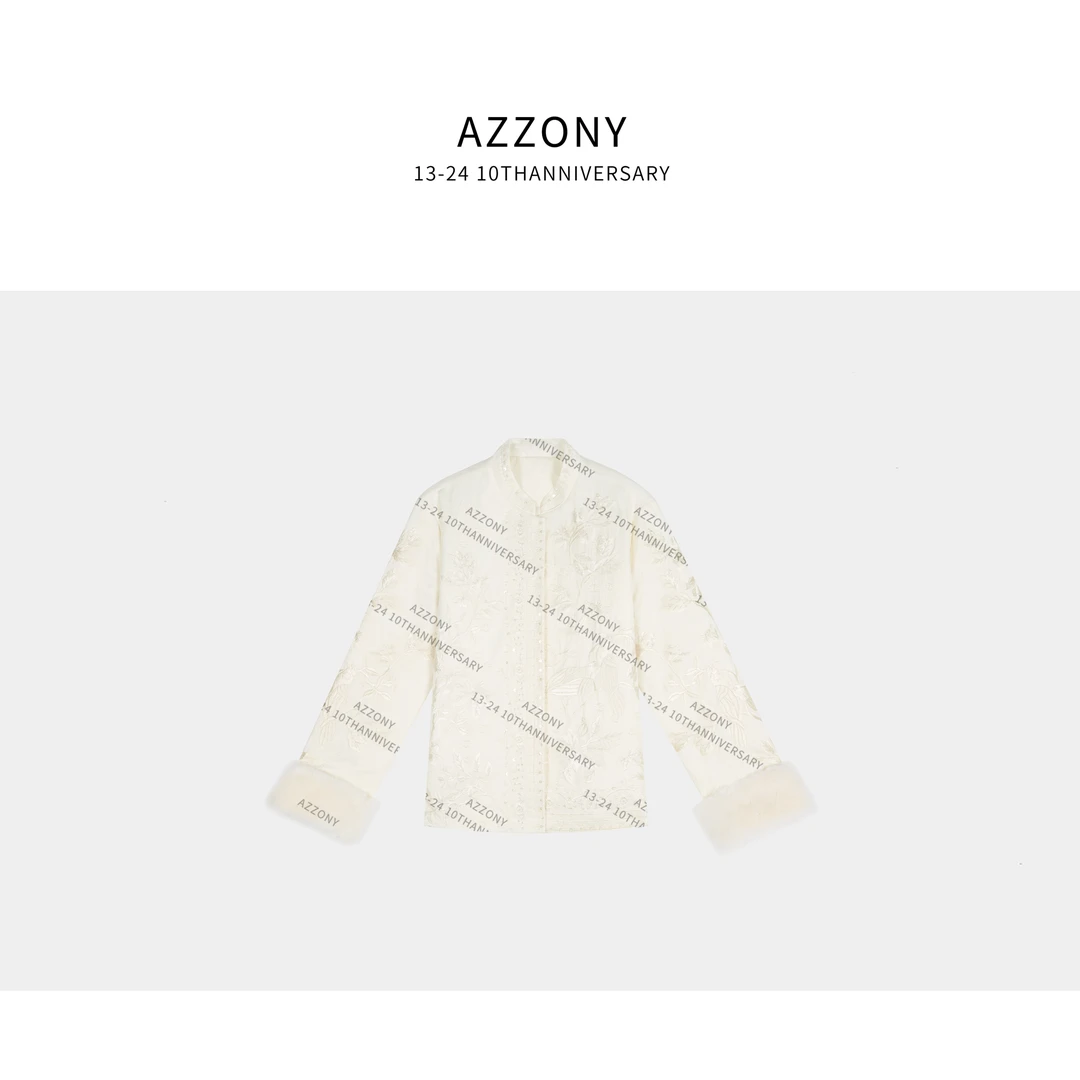 3 YYL 新中式刺绣水貂毛外套  XY1271 2025冬款上新winter