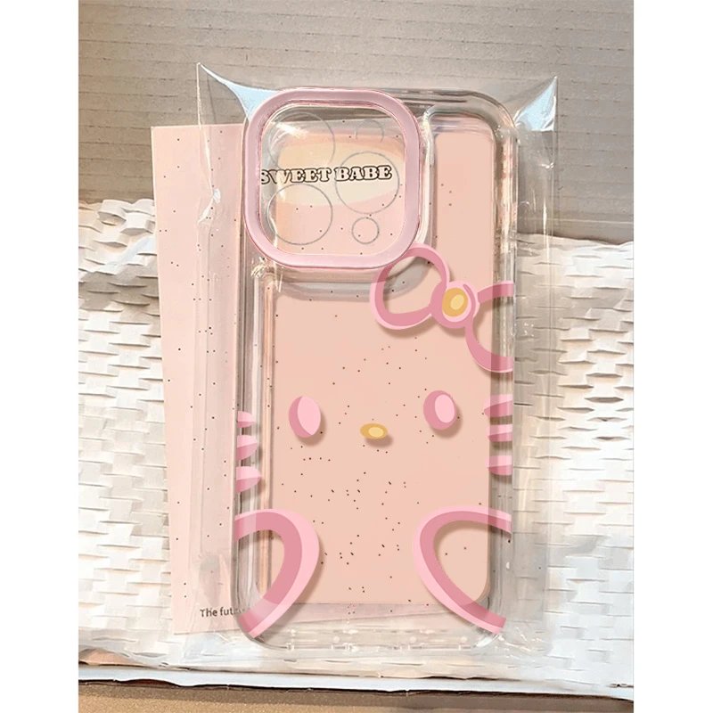 粉素描kt适用苹果16 15手机壳iPhone13promax防摔14 12男女xr软11