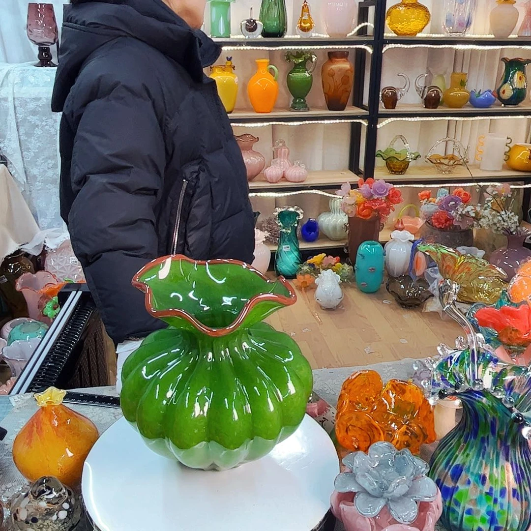 花瓶家悦美居琉璃摆件