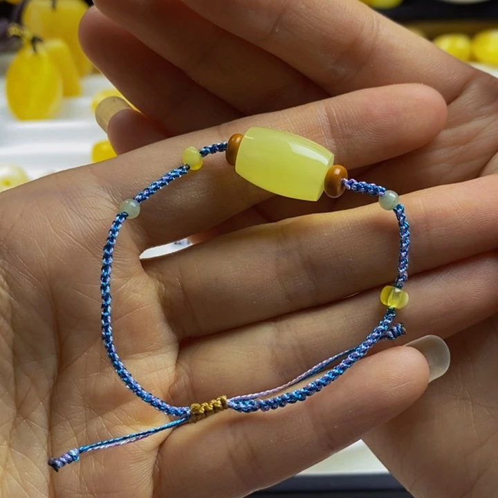 未镶嵌蜜蜡裸石尺寸11加桶珠