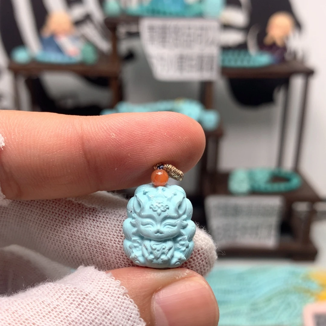 绿松石未镶嵌挂件