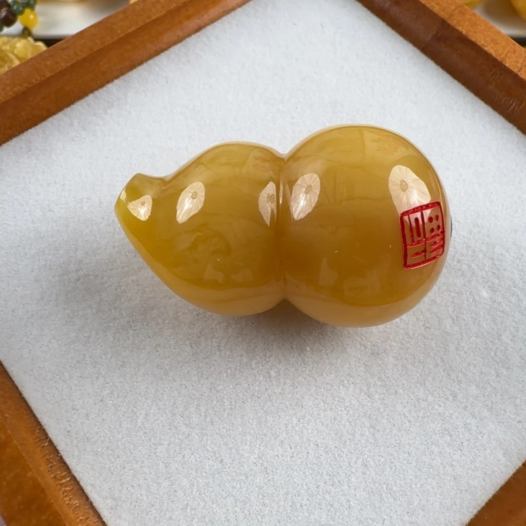 未镶嵌颈饰琥珀蜜蜡葫芦吊坠手把件俄料