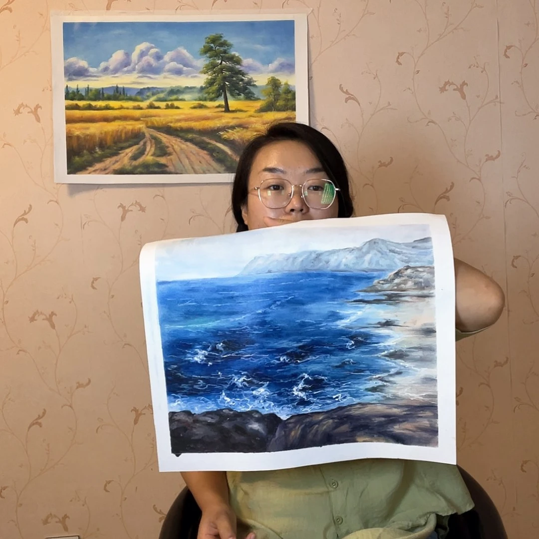 油画恭喜竞拍成功薇爽