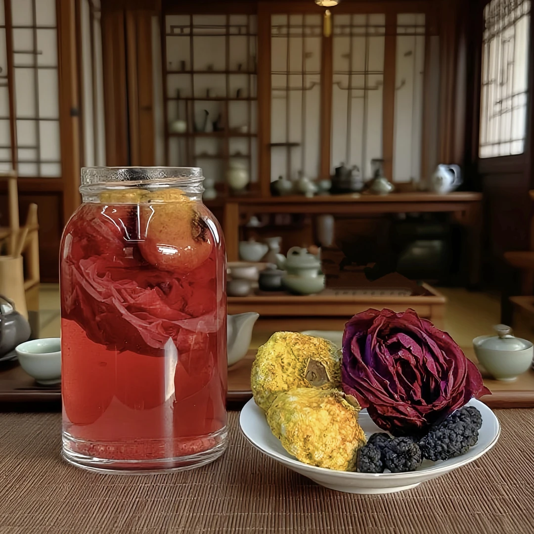 【小灯泡组合】冻干刺梨 墨红玫瑰花 桑葚组合装