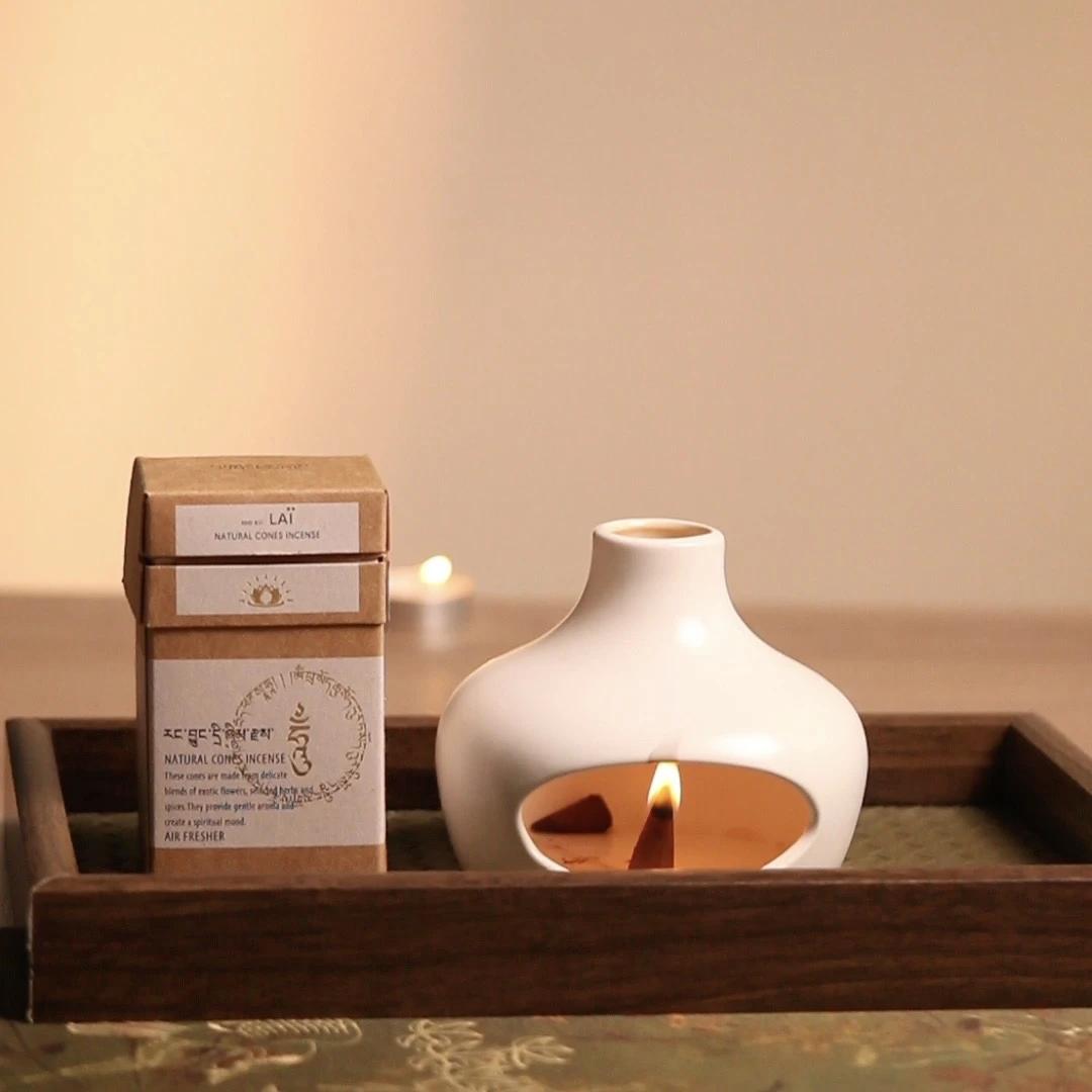 塔香鼠尾草雪松陶瓷香薰香炉工艺品