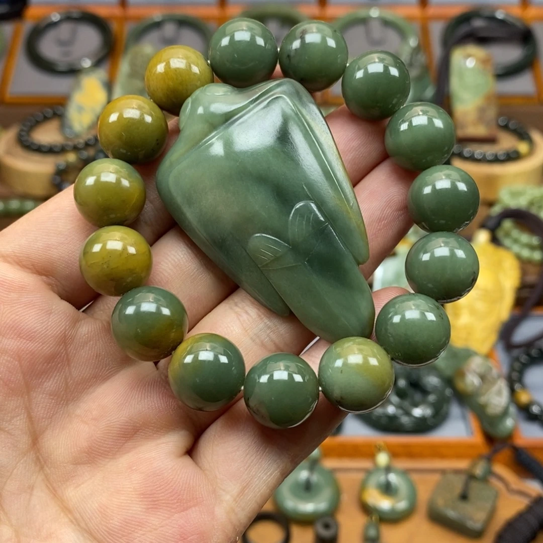 套链未镶嵌岫岩河磨玉（透闪石质玉）
