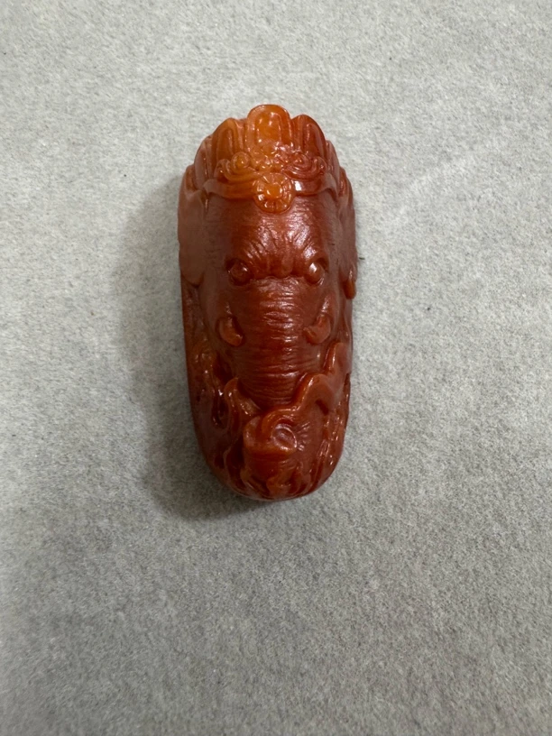 老料，天然红翡，象神