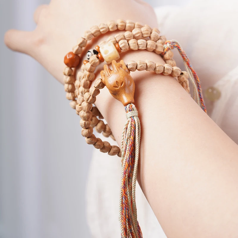 百香籽多圈7mm手串男女士手链木质饰品文玩佛珠DIY可定制