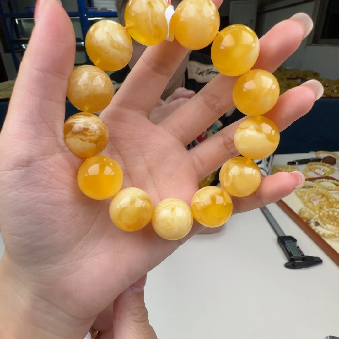 琥珀未镶嵌手链蜜蜡手串