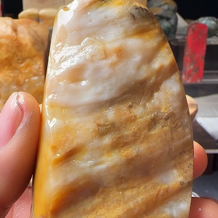 印石昌化石昌化彩玉石摆件