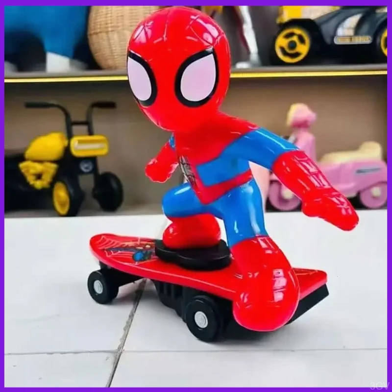 【儿童玩具】蜘蛛侠电动特技滑板车可翻滚