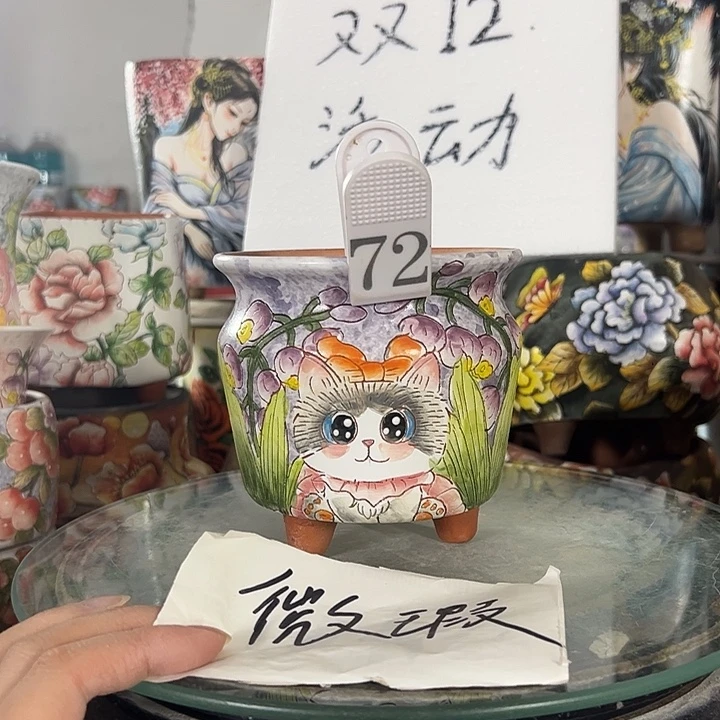 景德镇手绘花盆性价比超高