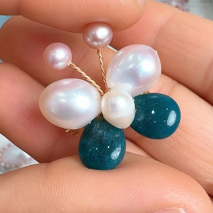 淡水珍珠胸针未镶嵌