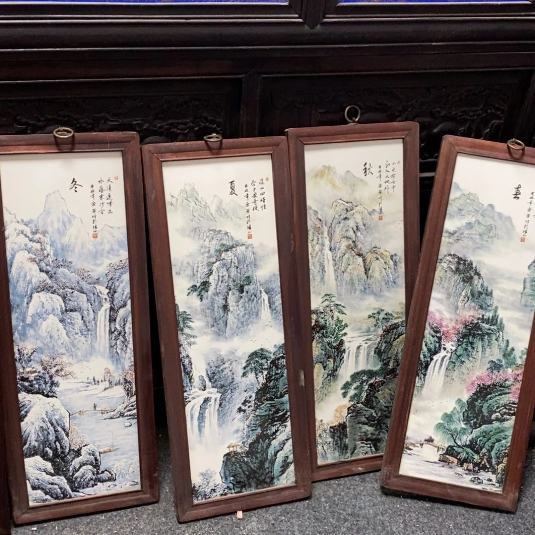 瓷片53*21*4景德镇瓷板画柴窑烧制