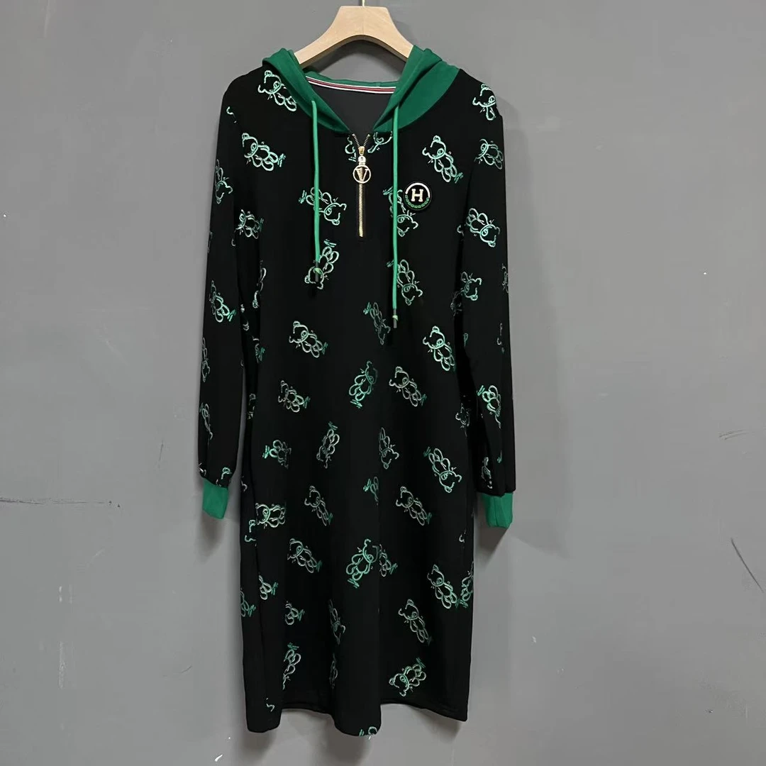 新款宽松显瘦中长款女装连衣裙764