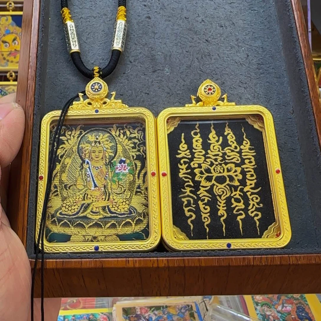 吊坠奔**灞双面唐卡绳子不绑