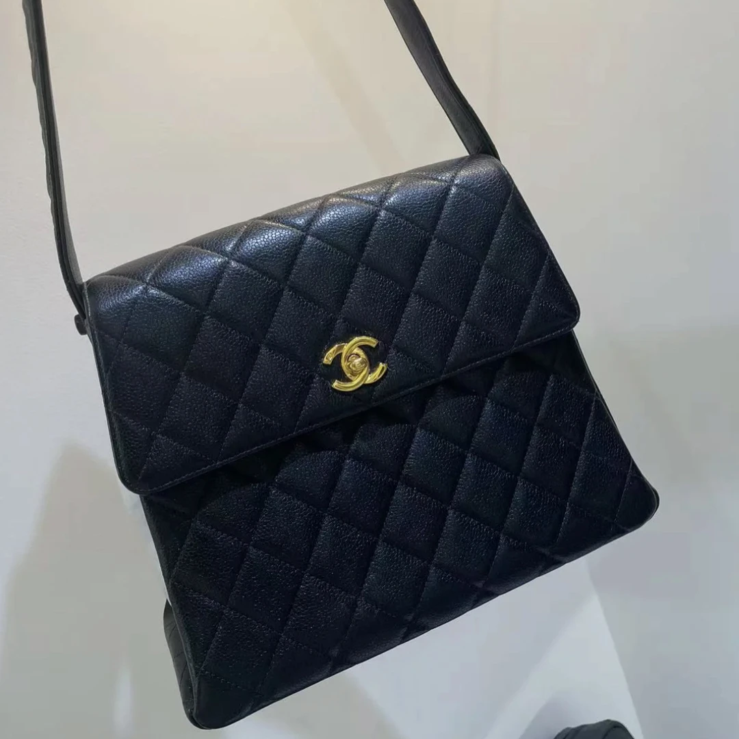 95新 Chanel/香奈儿 香奈儿 · Chanel 黑金单肩kelly包