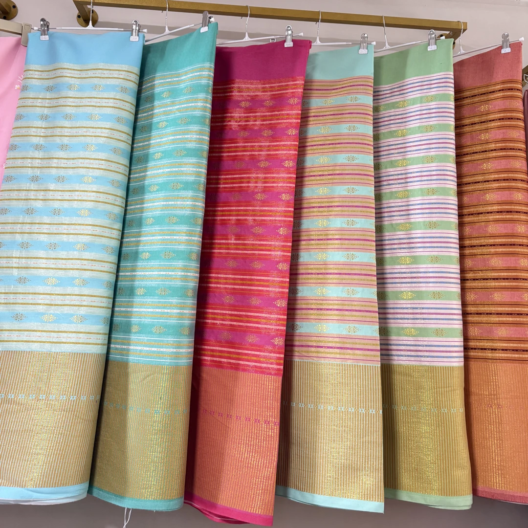 傣族裙子布料柔软棉质条纹民族风适合日常工作与旅行 非成品