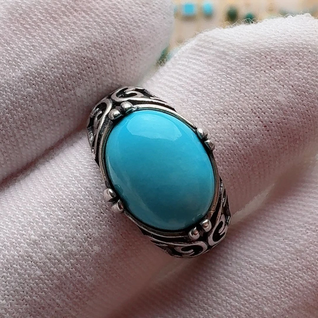 绿松石珠宝奇石银S925镶嵌