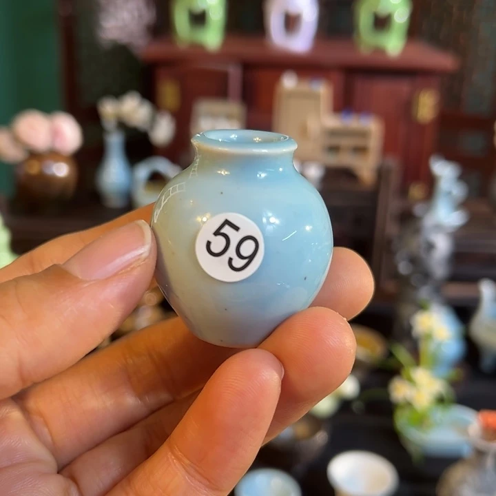 摆件微陶老王迷你花瓶