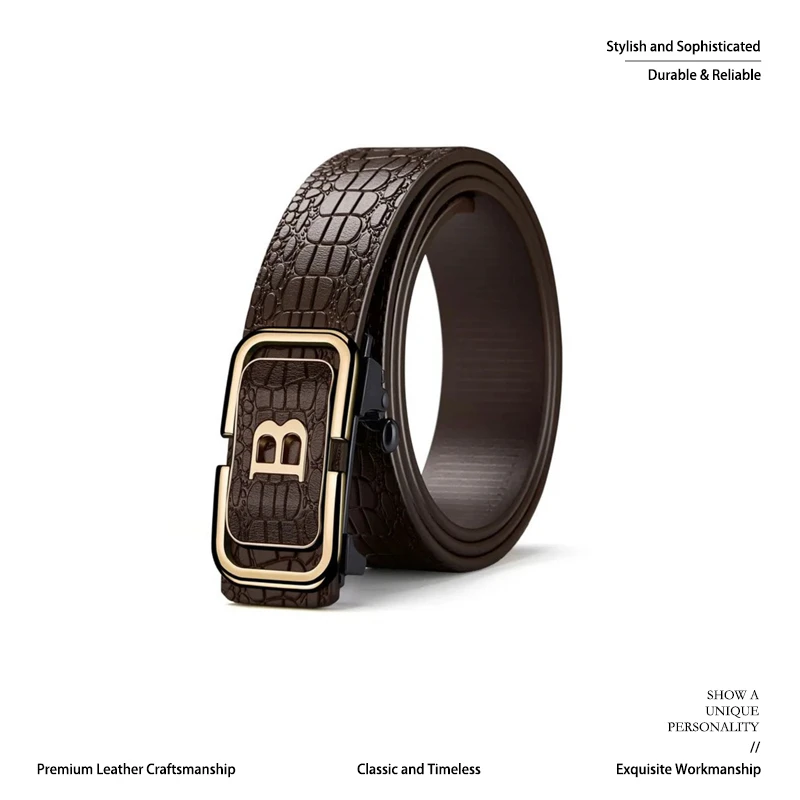 经典男士b字潮流休闲高端简约百搭裤腰带商务腰带