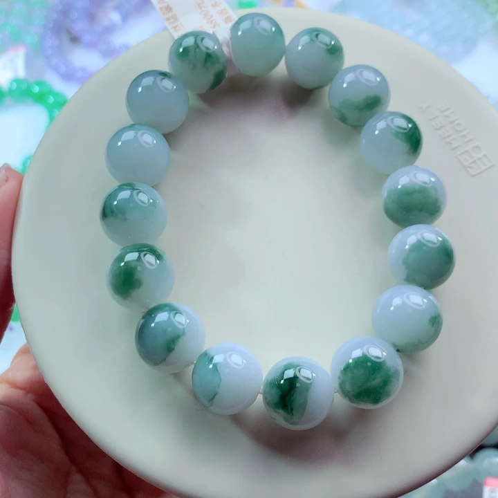 翡翠未镶嵌手链卡12.8