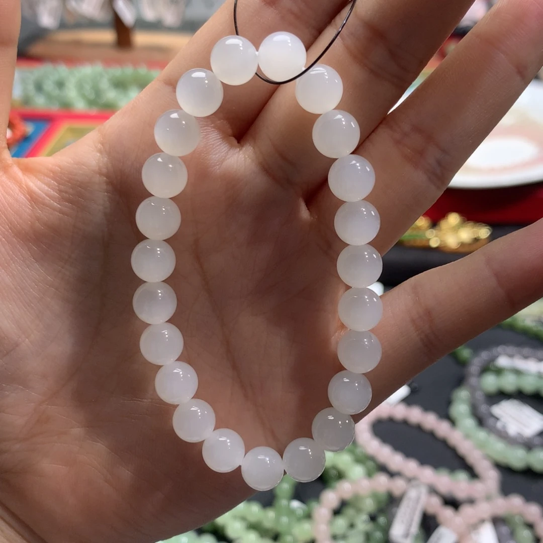 手链未镶嵌和田玉白冰猫货中